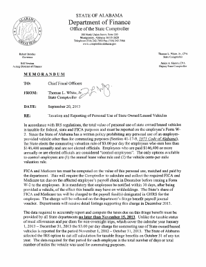 Alabama Taxation and Reporting of Vehicle Use
