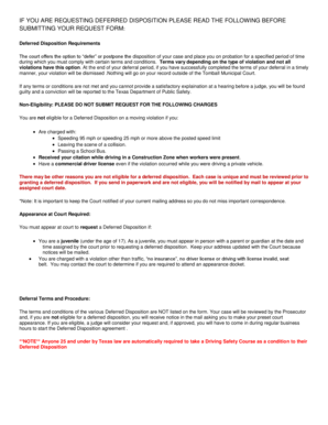 Asset protection trust form - IF YOU ARE REQUESTING DEFERRED DISPOSITION PLEASE READ THE - ci tomball tx