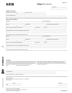 SEB Corporate Card Application Form