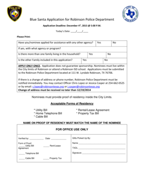 Blue santa application online