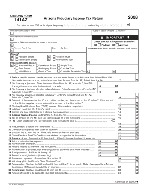 Arizona Fiduciary Income Tax Return