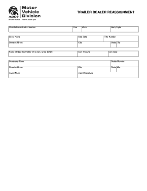 Trailer Dealer Reassignment Form
