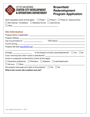 Method statement for civil works pdf - Brownfield Redevelopment Program Application - sanantonio