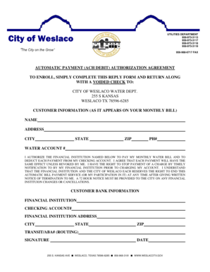 Automatic Payment Authorization Agreement