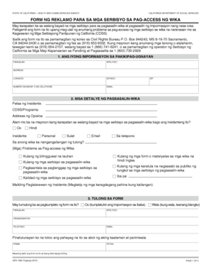 California Language Access Service Complaint Form