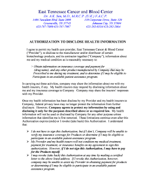 Authorization to Disclose Health Information