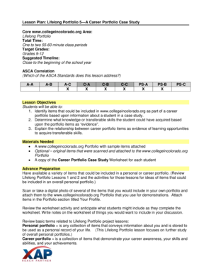Career Portfolio Case Study Worksheet