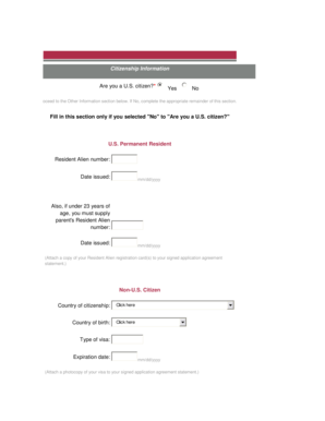 US Citizenship and Enrollment Form