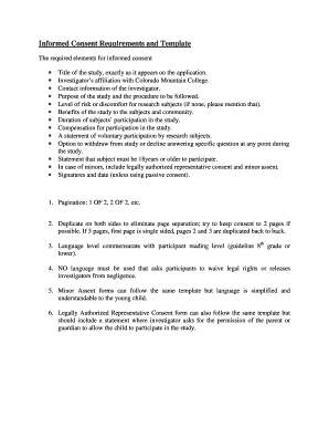 Informed Consent Form Template