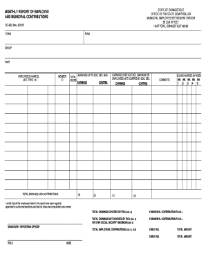 Monthly Employee Contribution Report