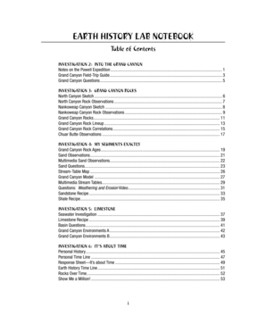 Earth History Lab Notebook