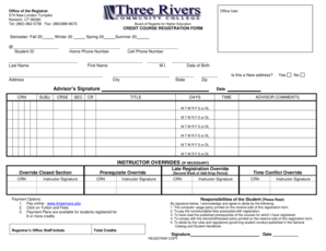 Credit Course Registration Form