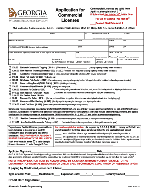 Georgia Commercial License Application