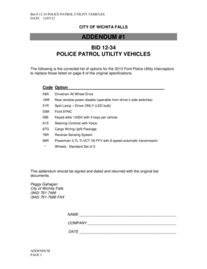 How to get a copy of a hud statement - BID 12-34 POLICE PATROL UTILITY VEHICLES - ADDENDUM