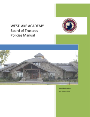 Sample abstract for paper presentation - WESTLAKE ACADEMY Board of Trustees Policies Manual - westlake-tx