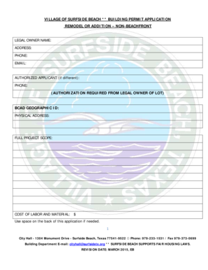 Meeting sign in sheet - REMODEL OR ADDITION NONBEACHFRONT - surfsidetx