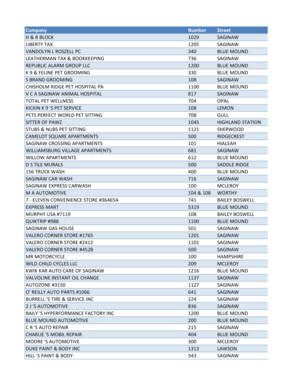 Program templates - Company Number Street H R BLOCK 1029 SAGINAW LIBERTY TAX - ci saginaw tx