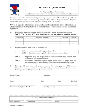 Records Request Form