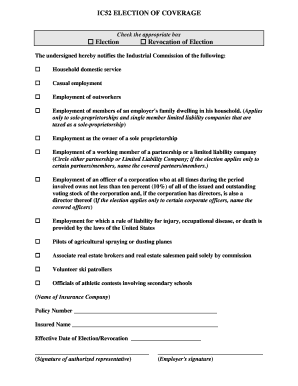 IC52 Election of Coverage Form
