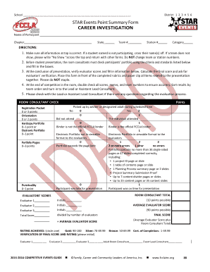 STAR Events Career Investigation Rubric