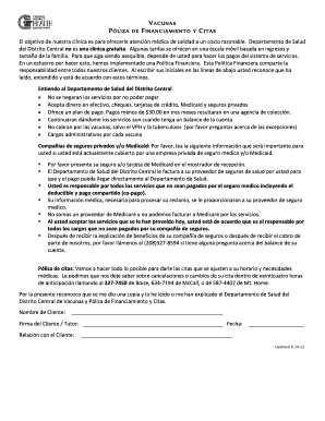 Póliza de Financiamiento y Citas