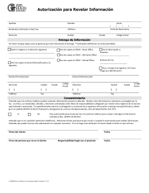 Autorización para Revelar Información