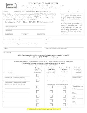 Kansas Livestock Association Trade Show Exhibitor Registration