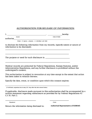Authorization for Release of Information