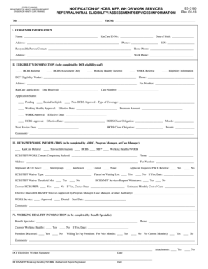 Kansas HCBS MFP Work Services Form