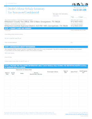 Loan repayment letter - Dealers Motor Vehicle Inventory Prop er t y Ta x Form 50 - wilco