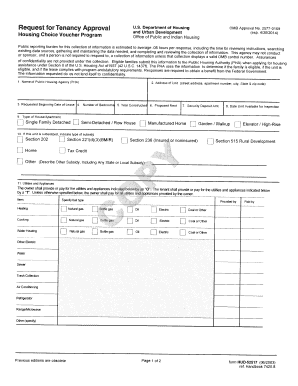 Tabla de affidavit - Housing Choice Voucher Program - Tyler Texas