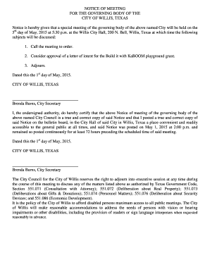 Form 8843 - Bell, Willis, Texas at which time the following - ci willis tx