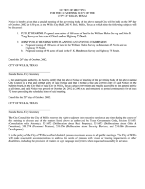 30 day notice to vacate virginia letter no lease - Brenda Burns City Secretary Dated this the 26 CITY OF - ci willis tx