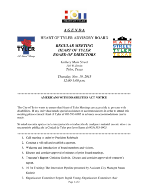 Employee discipline form - HEART OF TYLER ADVISORY BOARD - cityoftyler