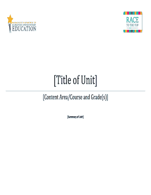 Unit Plan Template