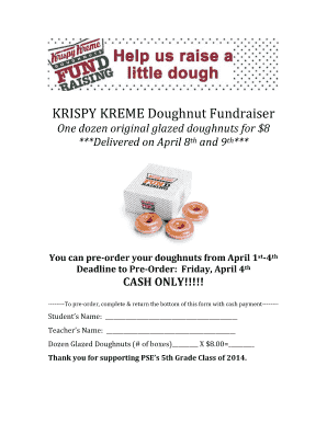 Fillable Online KRISPY KREME Doughnut Fundraiserdocx Fax Email Print ...
