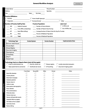 Electronic Health Record Implementation Workflow Analysis