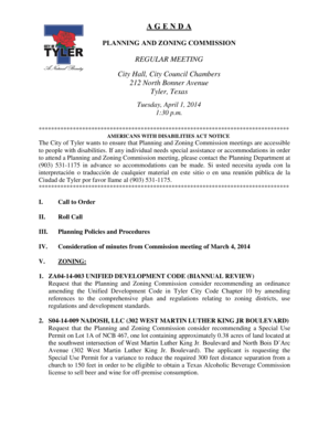 Film production templates - If any individual needs special assistance or accommodations in order to attend a Planning and Zoning - cityoftyler