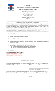 Sign off sheet template - Ferguson Street - cityoftyler