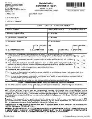 Minnesota Workers' Compensation Consultation Report
