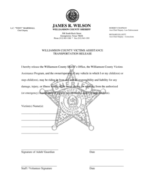 JAMES R WILSON - Williamson County Texas - wilco