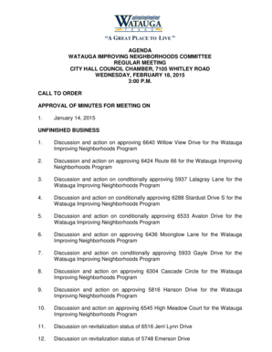 Sign up sheet with time slots template - Discussion and action on approving 6640 Willow View Drive for the Watauga - ci watauga tx