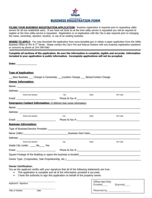 Registration short form