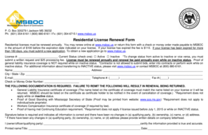 Fillable Online msboc Residential License Renewal Form - MSBOC - msboc ...