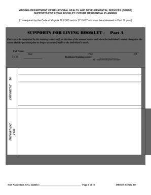 Virginia Supports for Living Booklet