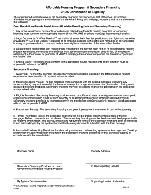 VHDA Affordable Housing Certification