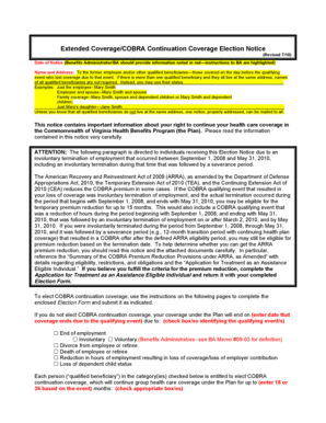COBRA Continuation Coverage Election Notice