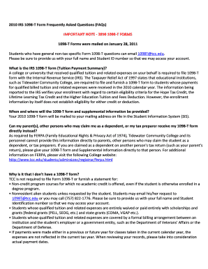 IRS 1098-T Form FAQs