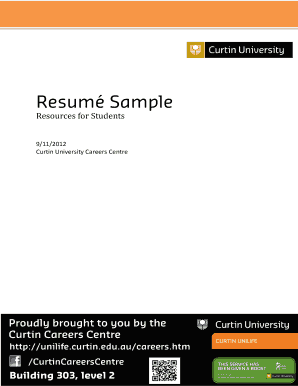 Chronological Resume Template