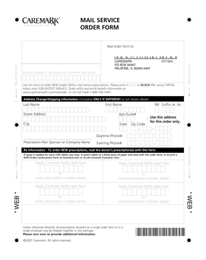 Mail Service Order Form